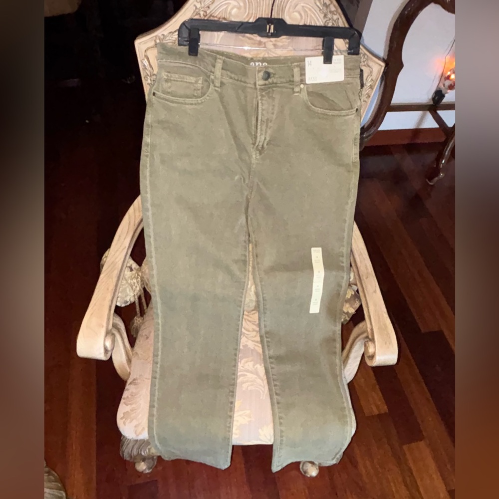 a.n.a Sage Green High-Rise Jeans